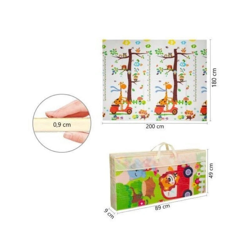 Килимче за игра Ricokids Жираф/ Лунапарк 180 х 200 х 1